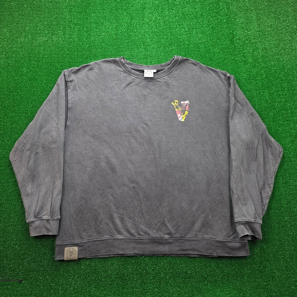 Guinness Open Gate Brewery Baltimore Sun-Washed Sweatshirt Mens XL Black Gray